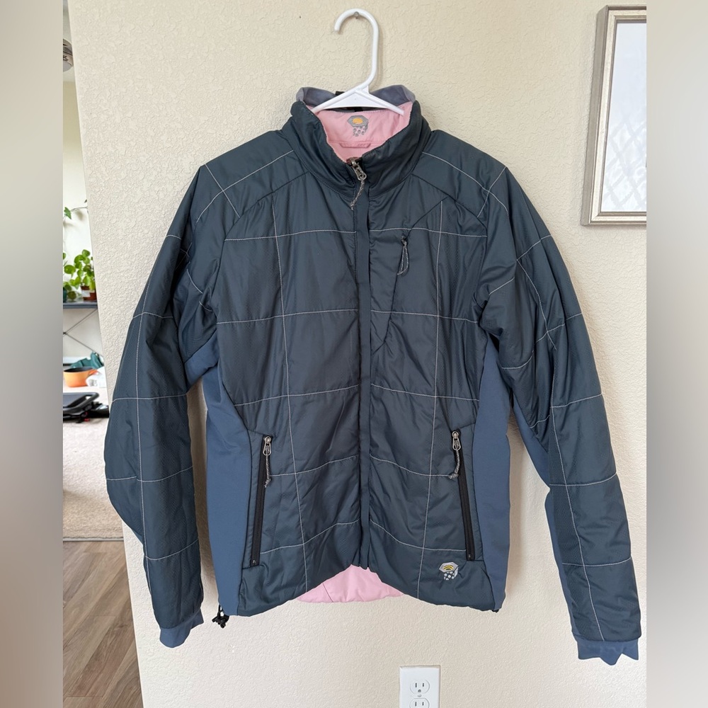 Mountain Hardware Quilted Reversible Jacket - Pink/Grey - Size 12
